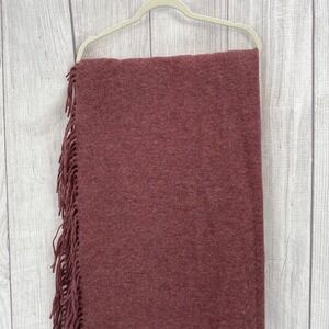 Incalpaca Alpaca Throw Blanket Red Fringed Sustainable Peru Recycled Boho Cozy
